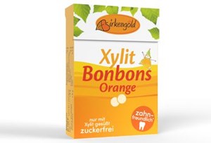 Bild von Xylit Bonbons Orange, 30 g, Birkengold