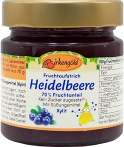 Bild von Birkengold Fruchtaufstrich Heidelbeer, 200 g, Birkengold