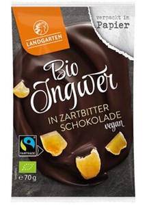 Bild von Bio Ingwer in Zartbitter Schokolade, 70 g, Landgarten