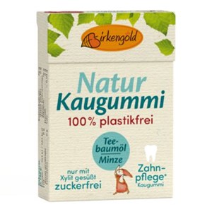 Bild von Xylit Teebaumöl Natur Kaugummi , 28 g, Birkengold