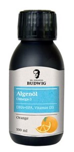 Bild von Omega 3 Algenöl Orange, 100 ml, Budwig