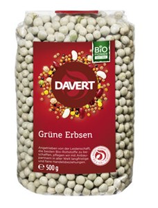 Bild von Grüne Erbsen, bio, 500 g, Davert