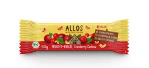 Bild von Fruchtriegel Cranberry Cashew, 40 g, Allos, Cupper