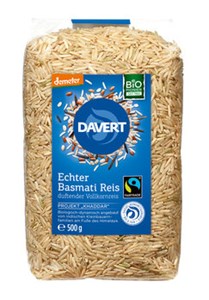 Bild von Basmati-Reis braun, demeter, 500 g, Davert