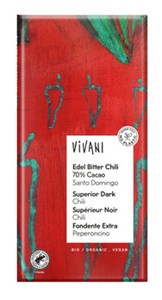 Bild von Edel Bitter Chili Cacao S. Domingo, 100 g, Vivani