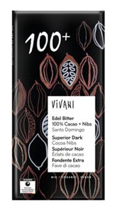 Bild von Edel Bitter 100% + Nibs, 80 g, Vivani