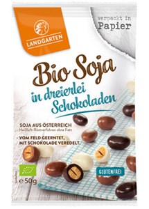 Bild von Bio Soja in dreierlei Schokol., 50 g, Landgarten