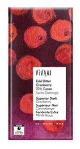 Bild von Edel Bitter Cranberry Cacao S.Domingo, 100 g, Vivani