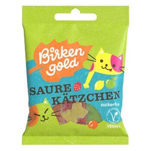 Bild von Saure-Gummikätzchen, 50 g, Birkengold