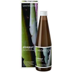 Bild von aloepur 100% reiner Aloe Vera Saft, 330 ml, Santaverde