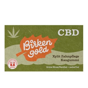 Bild von CBD Zahnpflege Kaugummi Grüne Minze, 17 g, Birkengold