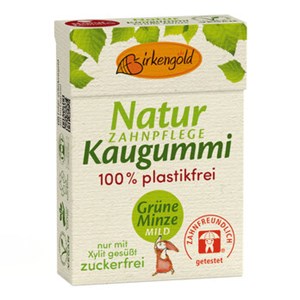 Bild von Grüne Minze mild Kaugummi Natur, 28 g, Birkengold