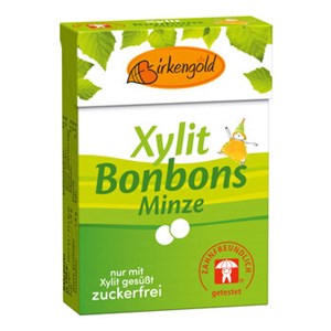 Bild von Xylit Bonbons Minze, 30 g, Birkengold