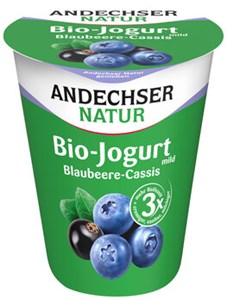 Bild von Blaubeere-Cassis Jog.mild 3,7%, 400 g, Andechser