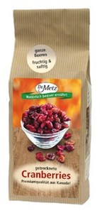 Bild von Bio Cranberries mit Apfelsüße gesüßt, 200 g, Dr. Metz