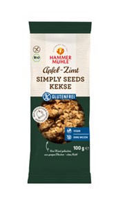 Bild von Simply Seeds Kekse Apfel-Zimt, 100 g, Hammermühle
