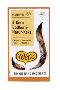 Bild von 4-Korn-Vollkorn-Natur-Keks, bio, 150 g, Werz