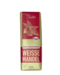 Bild von BIOSÜSSESchokolade Weiße Mandel, 50 g, Genuss ohne Reue