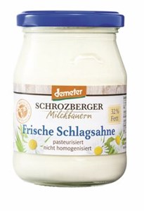 Bild von Schlagsahne, Glas, demeter, 250 g, Schrozberger Milchbauern