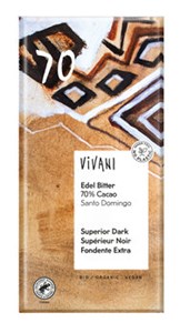 Bild von Edel Bitter 70% Cacao S. Domingo, 100 g, Vivani