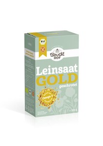 Bild von Leinsaat gold geschrotet, bio, 200 g, Bauck