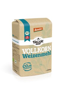 Bild von Weizenmehl Vollkorn, Demeter, 1 kg, Bauck