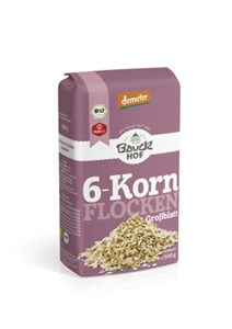 Bild von 6-Korn-Flocken ohne Weizen, Demeter, 500 g, Bauck