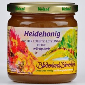 Bild von Heidehonig, bio, 500 g, Blütenland Bienenhöfe