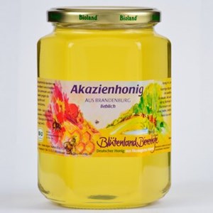 Bild von Akazienhonig im Sechseckglas, 1 kg, Blütenland Bienenhöfe