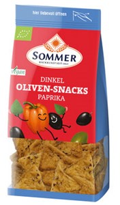 Bild von Dinkel Oliven Snacks Paprika, 150 g, Sommer