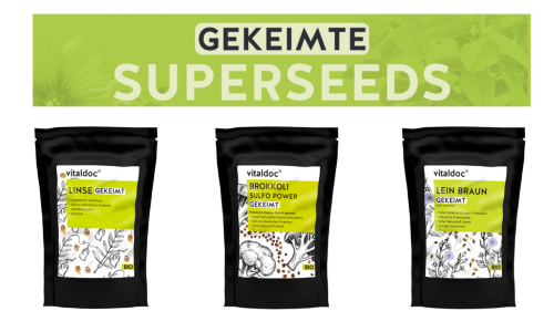 Neu von vitaldoc®: gekeimte Super-Seeds