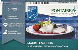 Bild von Makrelenfilet o.Haut Tomate Curry, 125 g, Fontaine