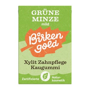 Bild von Grüne Minze mild Kaugummi Natur, 28 g, Birkengold