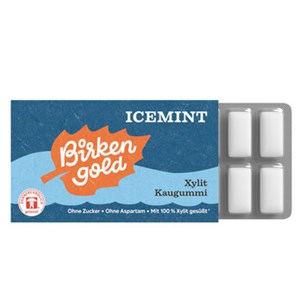 Bild von Xylit Kaugummi Icemint, 1 Stk, Birkengold