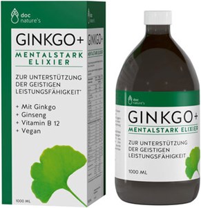 Bild von Ginkgo+ Mentalstark Elixier alkoholfrei, 1000 ml, guterRat
