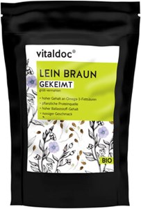 Bild von vitaldoc Lein gekeimt grob vermahlen, 500 g, gesund und leben