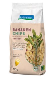 Bild von Bananenchips gesüßt mit Zucker bio, 175 g, Reformhaus