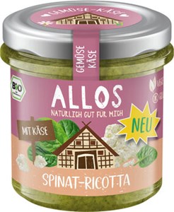 Bild von Gemüse Käse Spinat Ricotta, 135 g, Allos, Cupper