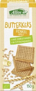 Bild von Dinkel-Butterkeks, bio, 150 g, Allos, Cupper