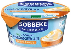 Bild von Joghurt griechischer Art auf Orange, 150 g, Söbbeke
