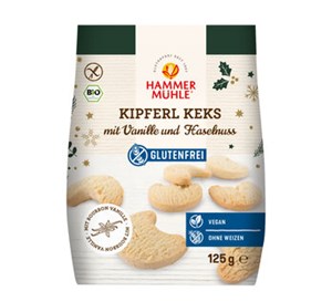 Bild von Kipferlkekse Vanille & Haselnuss vegan, 125 g, Hammermühle