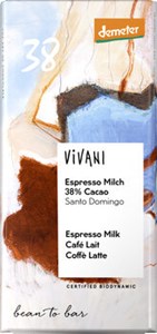 Bild von Espresso Milch 38% Cacao, 90 g, Vivani