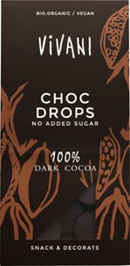 Bild von Choc Drops 100% Cacao, 100 g, Vivani
