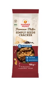 Bild von Simply Seeds Cracker Parmesan-Pfeffer, 100 g, Hammermühle