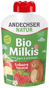 Bild von Milkis Erdb.-Banane Beutel, 100 g, Andechser