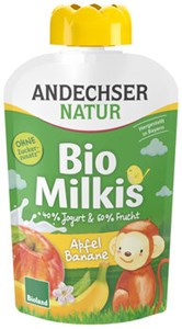 Bild von Milkis Apfel-Banane Beutel, 100 g, Andechser