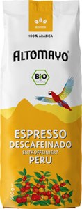 Bild von Bio Espresso Entkoffeiniert Peru Bohne, 500 g, Altomayo