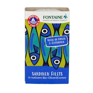 Bild von Sardinenfilet o.Gräten in Bio-Olivenöl, 120 g, Fontaine