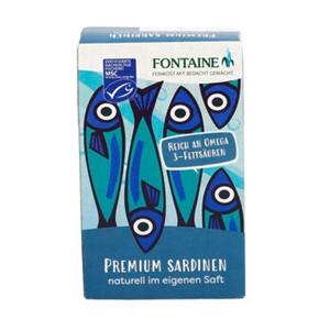 Bild von Premium Sardinen naturell, 120 g, Fontaine