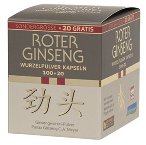 Bild von Roter Ginseng Wurzelpulver Kaps 100+20, 100+20 KPS, KGV